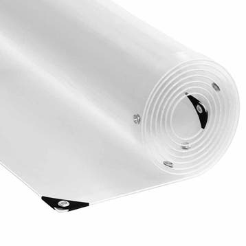 vidaXL Doorzichtig zeildoek met zeilringen 4x12 m PVC, Verzenden