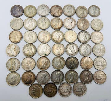 Italie, République 500 Lire argento (46 monete)