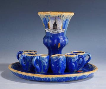Faienceries de Thulin - Vaas (8) - Art Deco set met