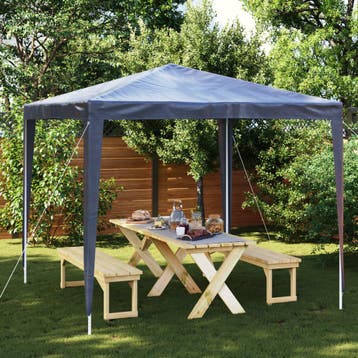 vidaXL Partytent 2,5x2,5 m blauw, Verzenden