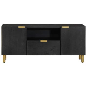 vidaXL tv-meubel 105x33x46 cm bewerkt hout zwart, Huis en Inrichting, Verzenden, Nieuw