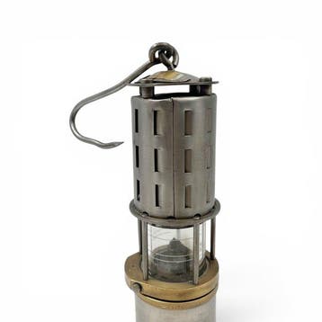 Davy-lamp - Eccles, Manchester - Olielamp - Oude mijnlamp -, Antiek en Kunst