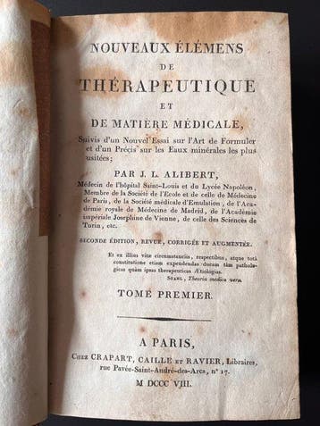 J. L. Alibert - Nouveaux Éléments de Thérapeutique et de