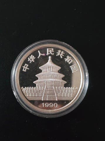 China. 10 Yuan 1990 Panda, 1 Oz (Zonder minimumprijs), Postzegels en Munten