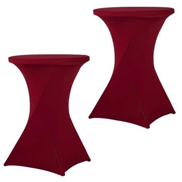 Set Van 2 Stuks! Bordeauxrood 80 CM Alora Tafelrok Voor, Nieuw, Alora