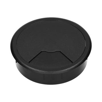 Zwarte Plastic Bureau Kabeldoorvoer 80mm - 49.80.022 [2, Doe-het-zelf en Bouw, Verzenden, Nieuw
