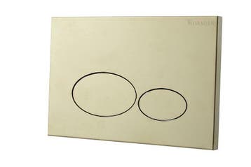 X32 Metal drukplaat voor inbouwreservoir geborsteld messing, Ophalen of Verzenden, Nieuw