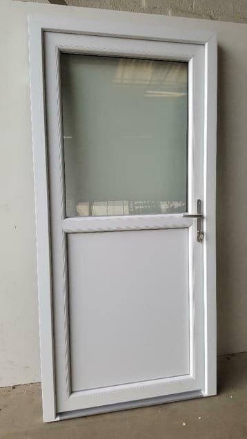 PVC Deur 98x204 buitendraaiend Perfect geschikt voor garage!, Ophalen of Verzenden, Deurkozijn