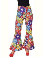 Disco hippie broek voor dames hippie smile, Ophalen of Verzenden, Nieuw