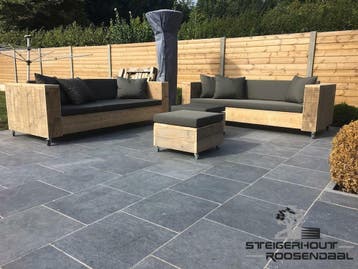 Steigerhout Loungeset steigerhouten loungebank ACTIE PRIJZEN, Verzenden, Loungeset