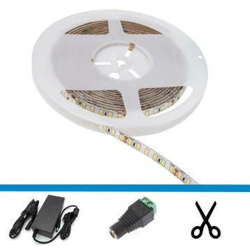 Led strip complete set warm wit 3000K – 5 meter – 120L/M (I, Ophalen of Verzenden, Nieuw