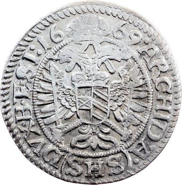 Silezië, Oostenrijk. Leopold I. 3 Kreuzer 1669 / Breslau