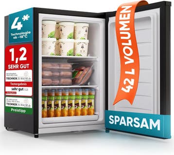 Mini vriezer - Vrijstaand - Barmodel - 42 liter - Zwart - St, Elektronische apparatuur, Verzenden, Nieuw