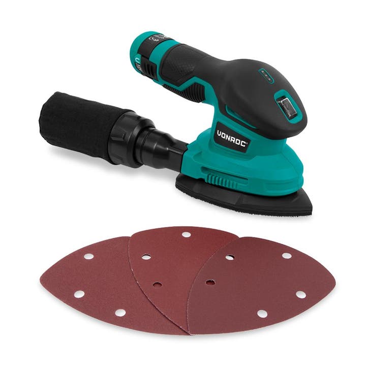 Accu Schuurmachine 12V | Incl. Accu, usb-c kabel en, Doe-het-zelf en Bouw, Gereedschap | Schuurmachines, Nieuw, Verzenden