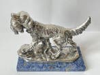 sculptuur, Cane da caccia- rivestimento in Argento 925., Antiquités & Art
