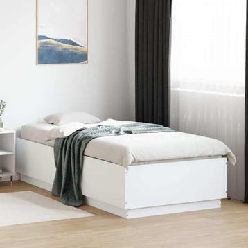 vidaXL Bedframe bewerkt hout wit 100x200 cm, Verzenden, Nieuw