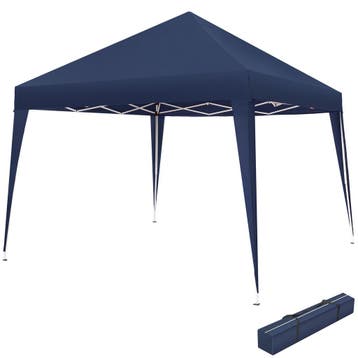 tectake Tuinpaviljoen Linosa opvouwbaar 3x3m - blauw, Tuin en Terras, Partytenten, Verzenden, Nieuw