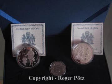 10 Euro, 5 Pfund + 5 Mils Malta Set Valetta 2007 en Auber..., Verzenden