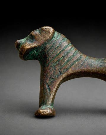 Sasanian - Gepatineerd brons sculptuur - 4.7 cm