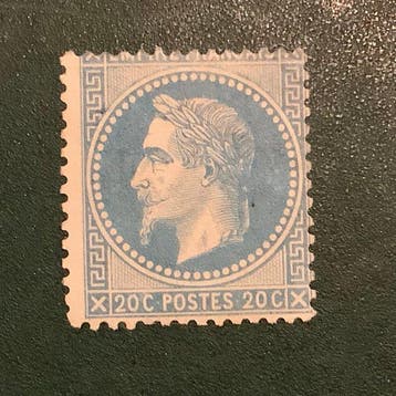 France 1868 - 20 centimes Napoléon Laurée - MH - Yvert 29 B, Gestempeld