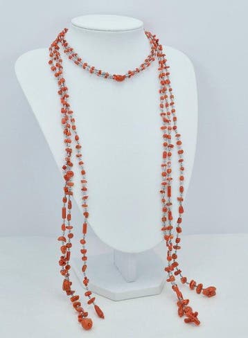 Bloedkoraal - Hematiet - Halsketting - CORALLO MEDITERRANEO