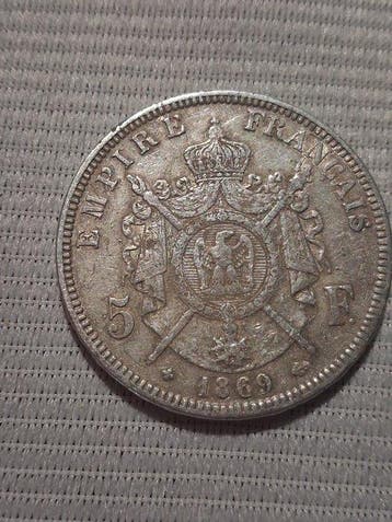 France. Napoléon III. 5 Francs 1869-BB, Strasbourg (Sans