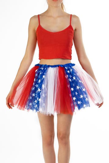 KIMU® Tutu USA Rood Wit Blauw Petticoat 110 116 122 128 134, Ophalen of Verzenden, Nieuw, Meisje