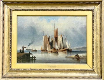 Hermanus Koekkoek (The Elder) 1815-1882, Kring van - A Fleet