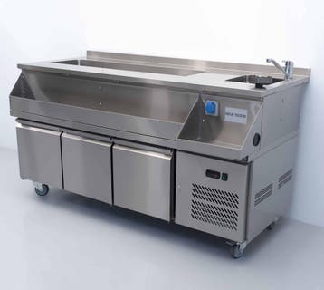 HCB RVS Verrijdbaar Cocktailstation Barstation Koelwerkbank, Ophalen of Verzenden