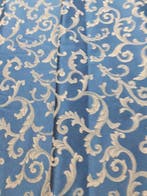 Meubelstof - 2.7 cm - 2.8 cm - Stof Vanessa blauw goud