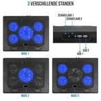 2dekans | Strex Laptop Cooler - 12 - 17 Inch - Verstelbaar, Computers en Software, Ophalen of Verzenden, Nieuw