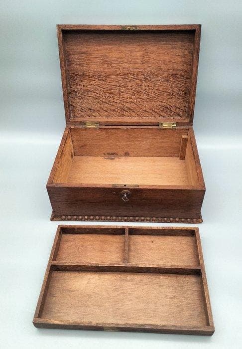 Cercueil - Coffre de rangement en chêne antique / boîte à, Antiquités & Art, Antiquités | Autres Antiquités