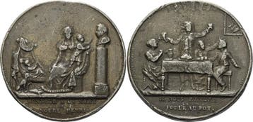 Zinngussmedaille ohne Jahr (1821) Frankreich Ludwig Xviii..., Verzenden, België
