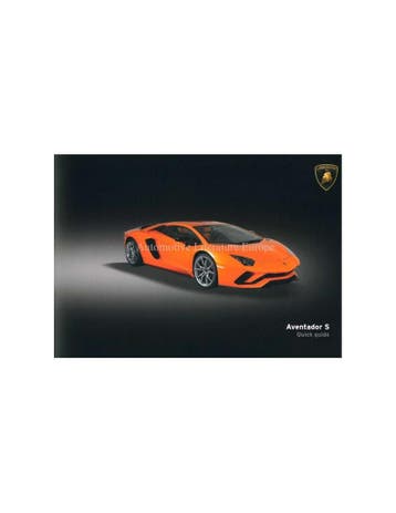 2016 LAMBORGHINI AVENTADOR S VERKORT INSTRUCTIEBOEKJE ENGELS, Ophalen of Verzenden