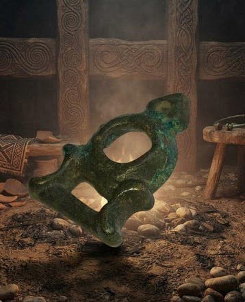 Keltisch Brons Prachtige amulet-hanger. In uitstekende