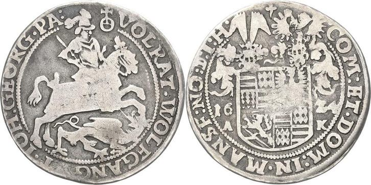 1/4 taler, daalder 1624, Mansfeld-vorderortische Linie zu..., Postzegels en Munten, Munten | Europa | Niet-Euromunten, België
