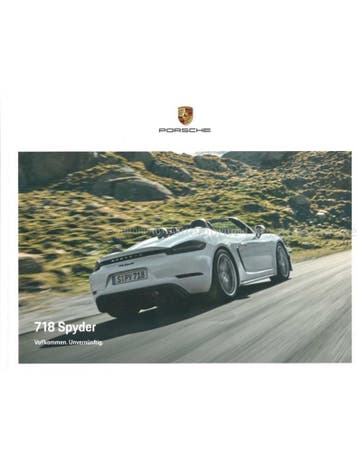 2021 PORSCHE 718 SPYDER HARDCOVER BROCHURE DUITS, Ophalen of Verzenden