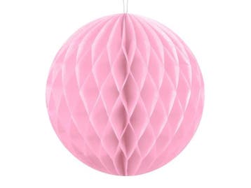 Honeycomb Bal Lichtroze 10cm, Verzenden