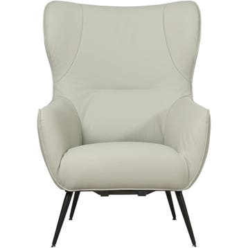 Leren fauteuil Flair - Toledo Perle (lichtgrijs), Huis en Inrichting, Eigentijds, Modern, Retro, Romantisch, Nieuw, Ophalen of Verzenden