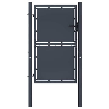 vidaXL Tuinpoort staal 100x175 cm antraciet, Verzenden