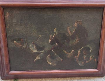 Scuola veneta (XVII) - Contadini - NO RESERVE, Antiek en Kunst
