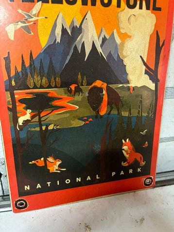 Vintage Yellowstone National Park reclamebord – Americana