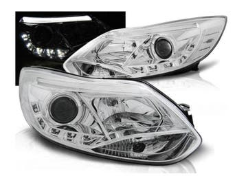 LED Tube Chrome koplampen geschikt voor Ford Focus MK3, Verzenden, Nieuw, Ford