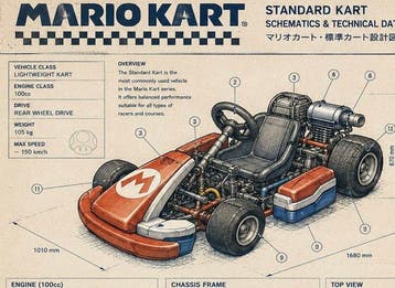 MaclArt - Mario Kart – Standard Kart Engineering Blueprint, Nieuw