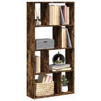 vidaXL Boekenkast 60x20x120,5 cm bewerkt hout gerookt, Verzenden, Nieuw