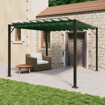 vidaXL Gazebo met louvrezend dak 3 x 3 x 2,14 m Groen, Verzenden