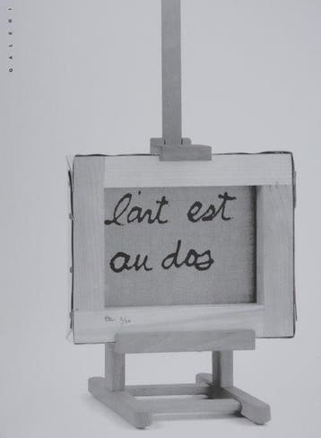 Ben Vautier (1935) - Lart est au dos