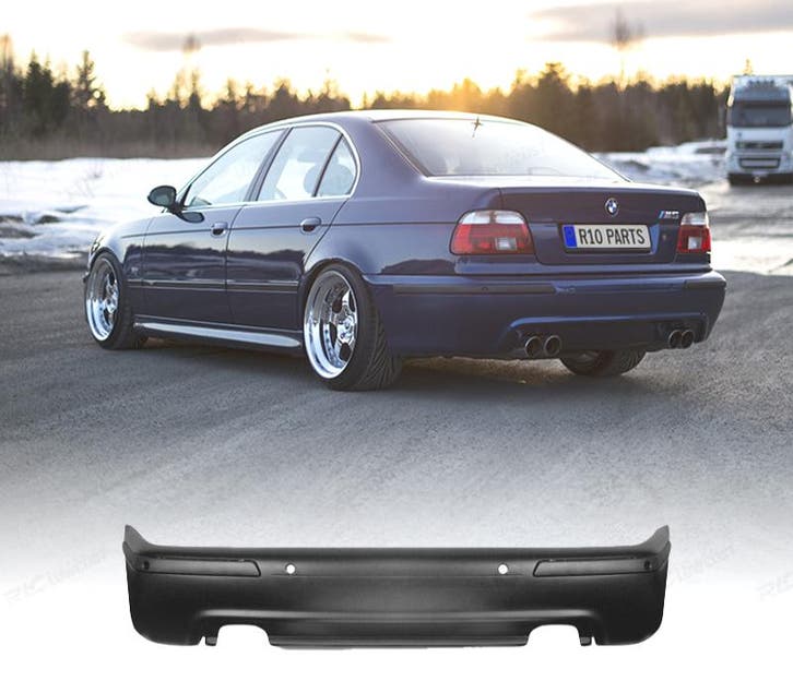 PARE CHOCS ARRIÈRE BMW E39 LOOK M5 DOUBLE SORTIE PDC, Autos : Pièces & Accessoires, Carrosserie & Tôlerie, Envoi