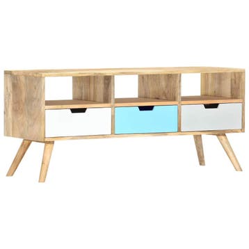 vidaXL Tv-meubel 110x35x48 cm massief mangohout, Verzenden, Nieuw