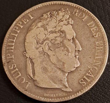 Frankrijk. Louis Philippe I. 5 Francs 1837-W, Lille (Zonder